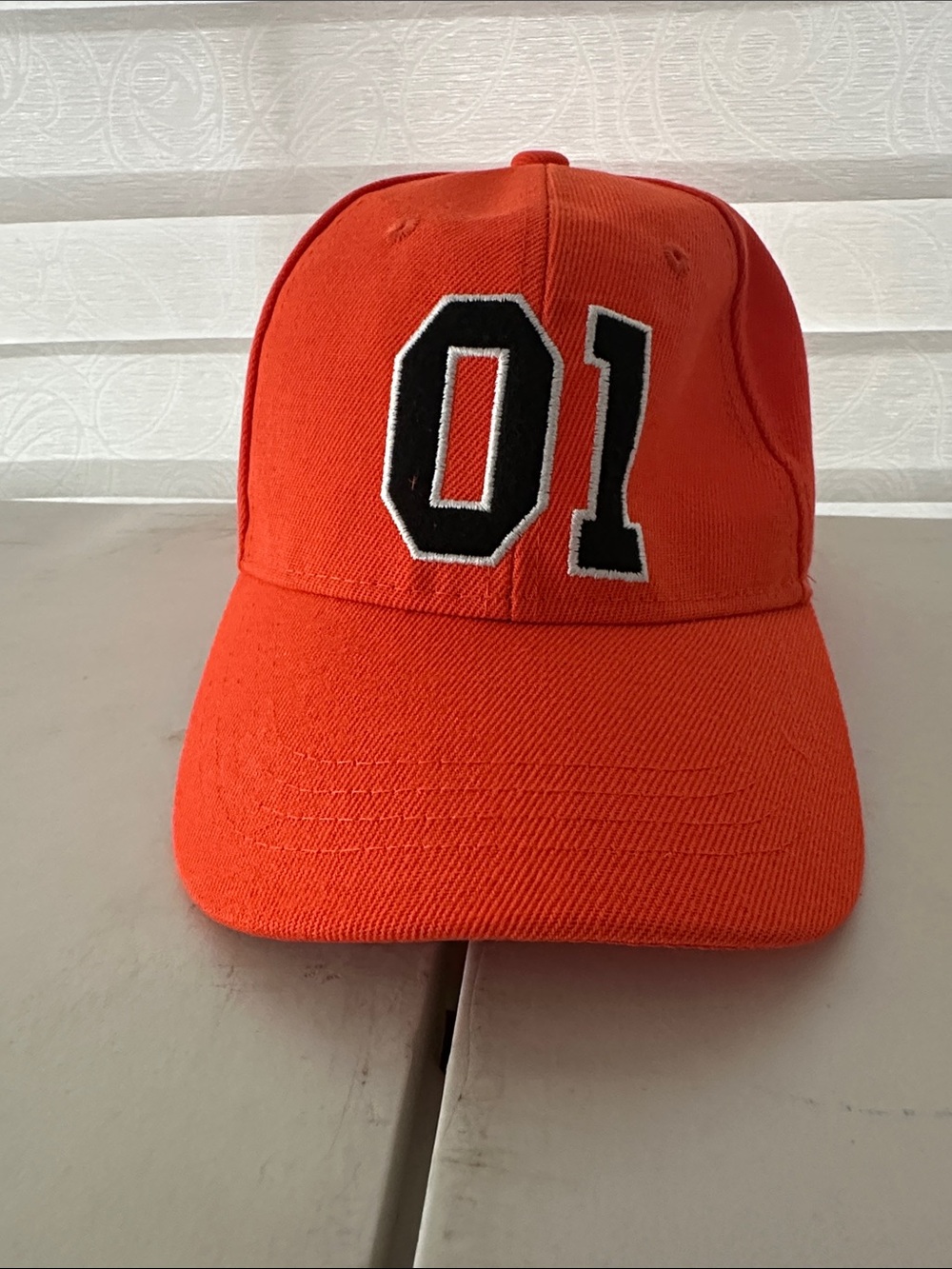 Orange Baseball Cap with Duke’s of Hazzard General Lee '01' Patch
